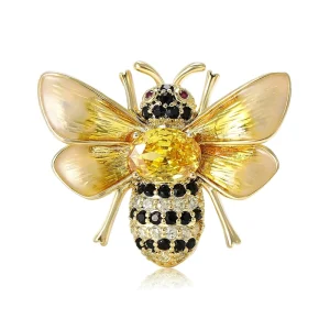 100 Designs High Quality Fashion Fine Jewelry Copper Real Gold Plated Zircon Shell Flower Animal Bee Brooch for Men and Women