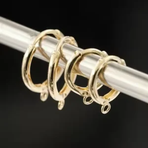 14K Gold-Filled Circle Eurwire Hoop Earrings for Women, Permanent Jewelry