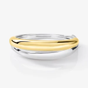 14K Gold Vermeil Two-Tone Chunky Charm Bracelet