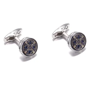 15*15 mm Baroque Cuff Links and Tie Clip Set for Men, Custom