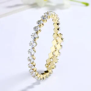 18K Gold Adjustable Geometric Layered Bracelet