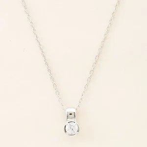 18K Gold-Plated Bridal Jewelry Set with Single-Stone Pendant and Necklace
