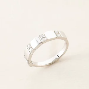 18K Gold-Plated Geometric Gemstone Diamond Ring for Engagement, Anniversary, or Wedding