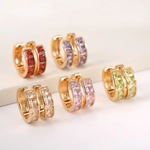 18K Gold-Plated Huggie Earrings for Women
