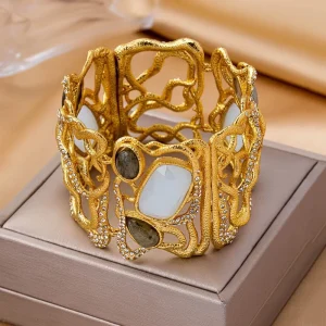 18K Gold-Plated Irregular Tree Vine Bracelets and Bangles