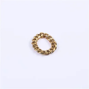 18K Gold-Plated Stainless Steel Chain Ring