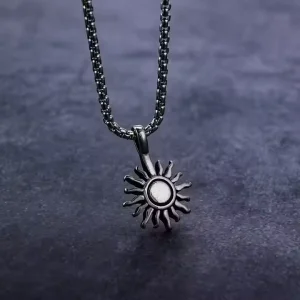 18K Gold Plated Stainless Steel Irregular Sun Pendant Necklace Custom Logo OEM ODM
