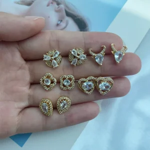 18K Gold-Plated Stud Earrings