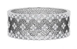 18K Natural Diamond Women’s Bracelet Round Brilliant Cut NGTC Certified 60g