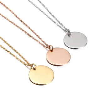 18mm Charm Pendant Chain 316L Stainless Steel Gold Plated Lovers Shape Tags Included