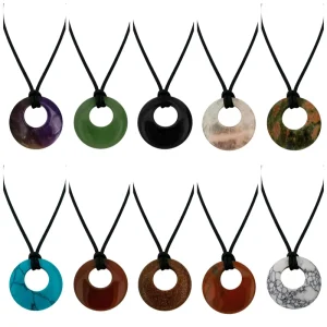 28mm Acrylic Resin Ball Shaped Pendant Necklace with 12mm Hole Charms Rhinestone Classic Strand Chain for Women Jewelry Gift
