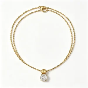 316L Stainless Steel 18K Gold Plated Pendant Necklace Adjustable Collar Chain