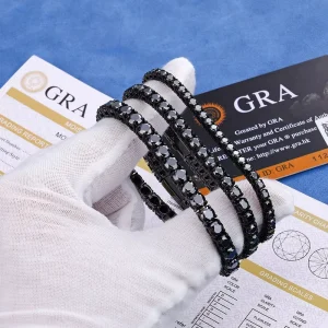 3mm Stainless Steel Moissanite Iced-Out Bracelet for Men