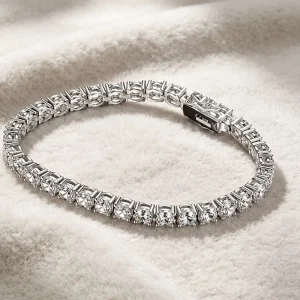 5mm 925 Silver Moissanite Chain Bracelet