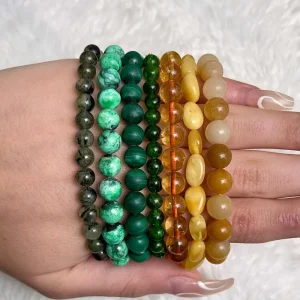 6mm Tiger Eye and Lava Stone Beaded Bracelet