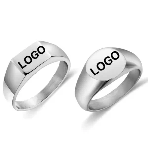 7mm Sliver Classic Jewelry Tarnish Free Blank Plain Stainless Steel Women Mens Signet Fine Fashion Jewelry Rings