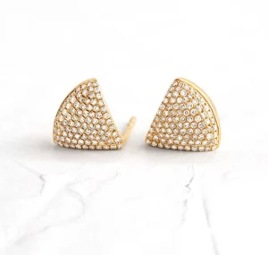 925 Silver Gold Star-shaped Stud Earrings Zircon Cute Romantic Jewelry for Women Weddings Parties Gift