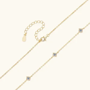 925 Silver Moissanite Necklace for Special Occasions Valentine’s Day Mother’s Day Parties