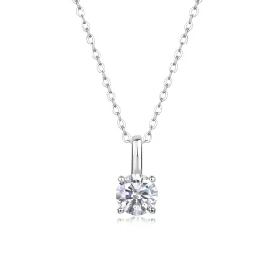 925 Silver Platinum Plated Charm Moissanite Pendant Custom Moissanite Jewelry
