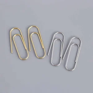 925 Silver Simple Pin Design Hoop Earrings for Women