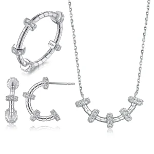 925 Silver Zirconia Jewelry Set, Custom Design OEM ODM