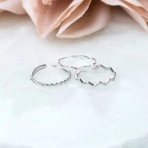 925 Standard Silver-Plated Adjustable Delicate Toe Ring for Women