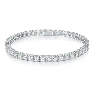 925 Sterling Silver 4mm 5mm 6.5mm Moissanite Tennis Chain