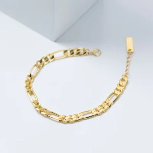 925 Sterling Silver Cuban Link Charm Bracelet for Women and Men Punk Gothic Style