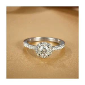 925 Sterling Silver D VVS Moissanite Ring Wedding Rings for Women