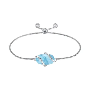 925 Sterling Silver Fine Chain Link Bracelet Dainty Simple Gemstone Fully Adjustable 9 Inches Birthday Christmas for Women