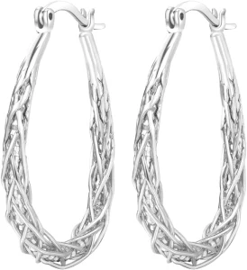 925 Sterling Silver Hoop Earrings for Women