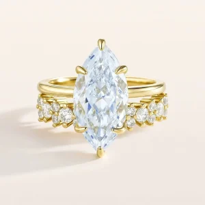 925 Sterling Silver Ice-Cut Cubic Zirconia Ring Set for Women Stackable Anniversary Wedding Ring