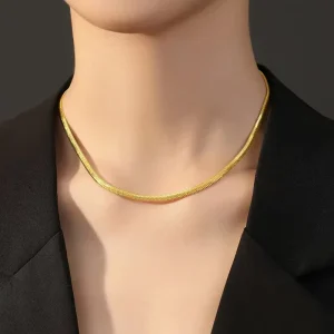 925 Sterling Silver Indian Snake Bone Choker Chain Necklace