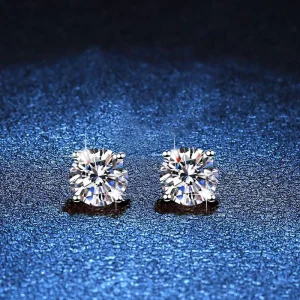 925 Sterling Silver Moissanite Ear Studs for Women Drop Earrings