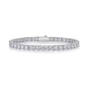 925 Sterling Silver Moissanite Tennis Love Bracelet and Bangle