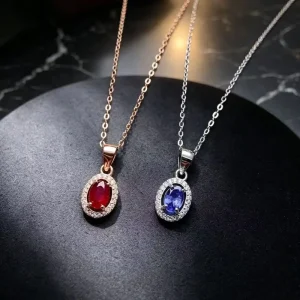 925 Sterling Silver Natural Gemstone Vintage Pendants and Charms for Daily Wear