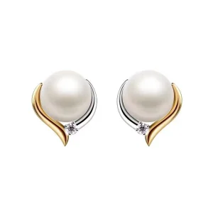 925 Sterling Silver Pearl Stud Earrings