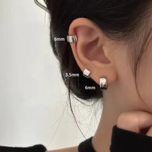 925 Sterling Silver Stud Hoop Ear Bone Ring Buckle Pin Earrings