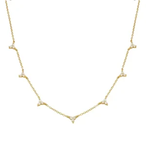 925 Sterling Silver Zircon Choker Necklace