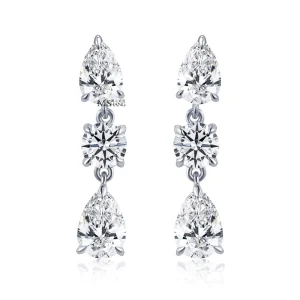 9K Lab Grown Diamond Earrings for Women Party Fine Jewelry