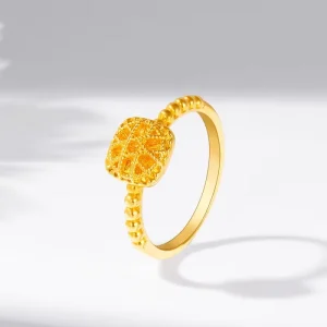 AU750 Genuine Yellow Finger 18K Pure Gold Rings Personalized Fine 18K Gold Jewelry Good Quality for Wedding Real Gold Ring