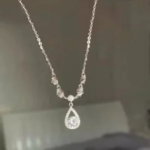 Alloy Bamboo Chain Pendant Necklace