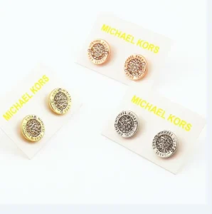 Alloy Letter Enamel Crystal Stud Earrings