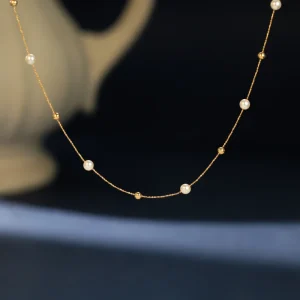 Alloy Link Chain Necklace, 24K Gold-Plated