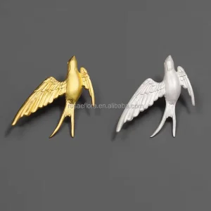 Among the Clouds Flying Swallows Brooch Genuine 925 Sterling Silver Fine Jewelry