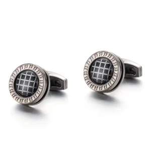 Antique Pearl Brass Cufflinks Set for Men