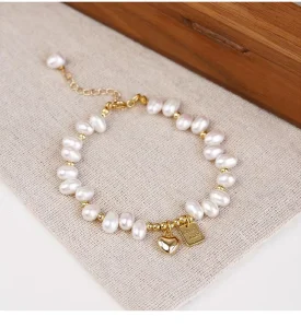 Baroque Freshwater Pearl Bracelet, 18K Gold-Plated