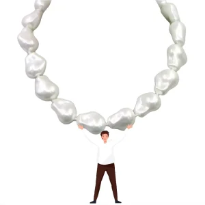 Baroque Natural Pearl Necklace Irregular Shape