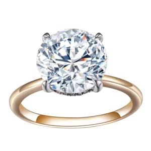 Base 18k Gold 2.5ct D VVS2 Round Lab Grown Diamond Ring Custom Jewelry Gold Women Men Fashion Gift Jewelry