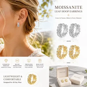 Bezel Moissanite Bar Drop Earrings 925 Silver D Color
